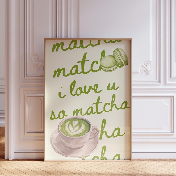 Matcha Wall Art - Cafewall Decor, Japanese Ceremonial Matcha (Digital Download)