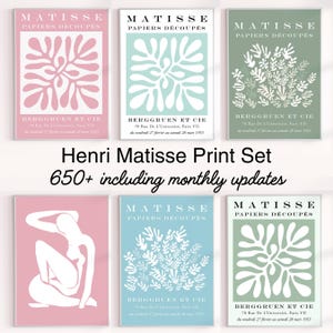 Matisse Print Set: 650+ Bauhaus & Boho Gallery Wall Art (Digital Download)