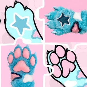 Custom Fursuit Paws Commission OPEN– Handpoten met kussentjes en klauwen