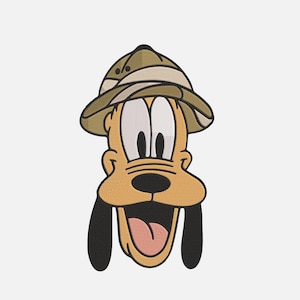 Pluto Safari Machine Embroidery Design, 7 Sizes (Instant Download)
