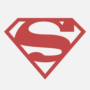 Diseño de bordado a máquina con logotipo de superhéroe: 9 tamaños, 8 formatos (descarga instantánea)
