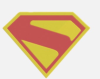 Superhero Logo Embroidery Machine Design: 9 Sizes (Digital Download)