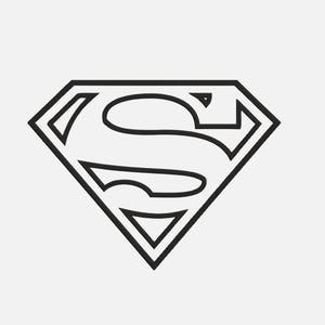 Superhero Logo Outline Machine Embroidery Design – Digital Machine File, 7 Sizes Included, Instant Download