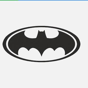 Superhero Bat Logo Machine Embroidery Design – Digital Machine File, 7 Sizes Included, Instant Download