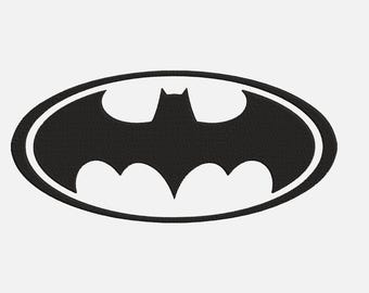 Superhero Bat Logo Machine Embroidery Design – Digital Machine File, 7 Sizes Included, Instant Download