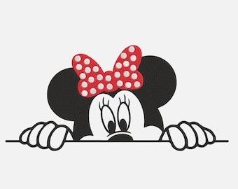 Minnie Mouse Machine Embroidery Design: 7 Sizes (Instant Download)