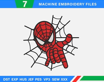 Spiderman Machine Embroidery Design: Superhero Pattern Instant Download