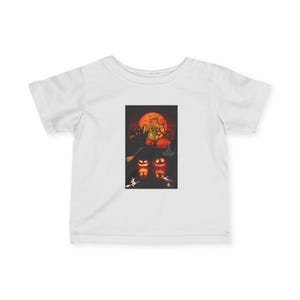 Halloween-Themed Infant Fine Jersey Tee, Cute Pumpkin Tee, Baby Halloween Shirt, Fall Baby Clothes, Spooky Toddler Top