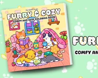 Kawaii Furry & Cozy Coloring Book: Pets, Animals (PDF Download).
