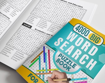 4000 Big Word Search Puzzle Book, Large Print Brain Games (PDF Download)