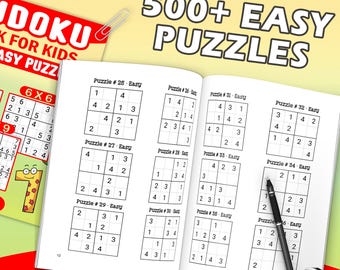 Książka z łamigłówkami sudoku dla dzieci, ponad 500 łatwych gier logicznych (PDF)