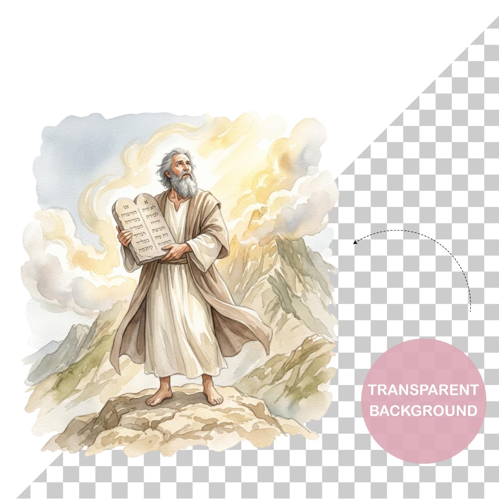 Biblical Scene Clipart Bundle, Bible Story Watercolor PNG, Jesus Life ...