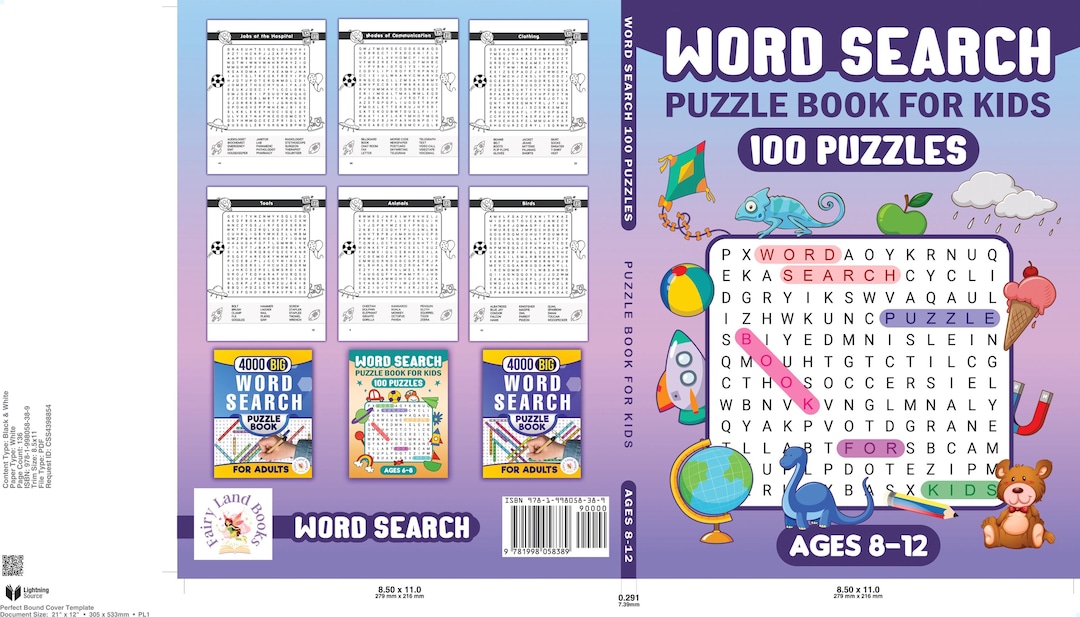 Printable Word Search Puzzle Book for Kids, Educational, Travel ...