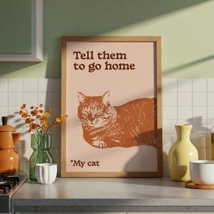 Grumpy Cat Poster: Funny Quote, Cabin Wall Art Digital Download