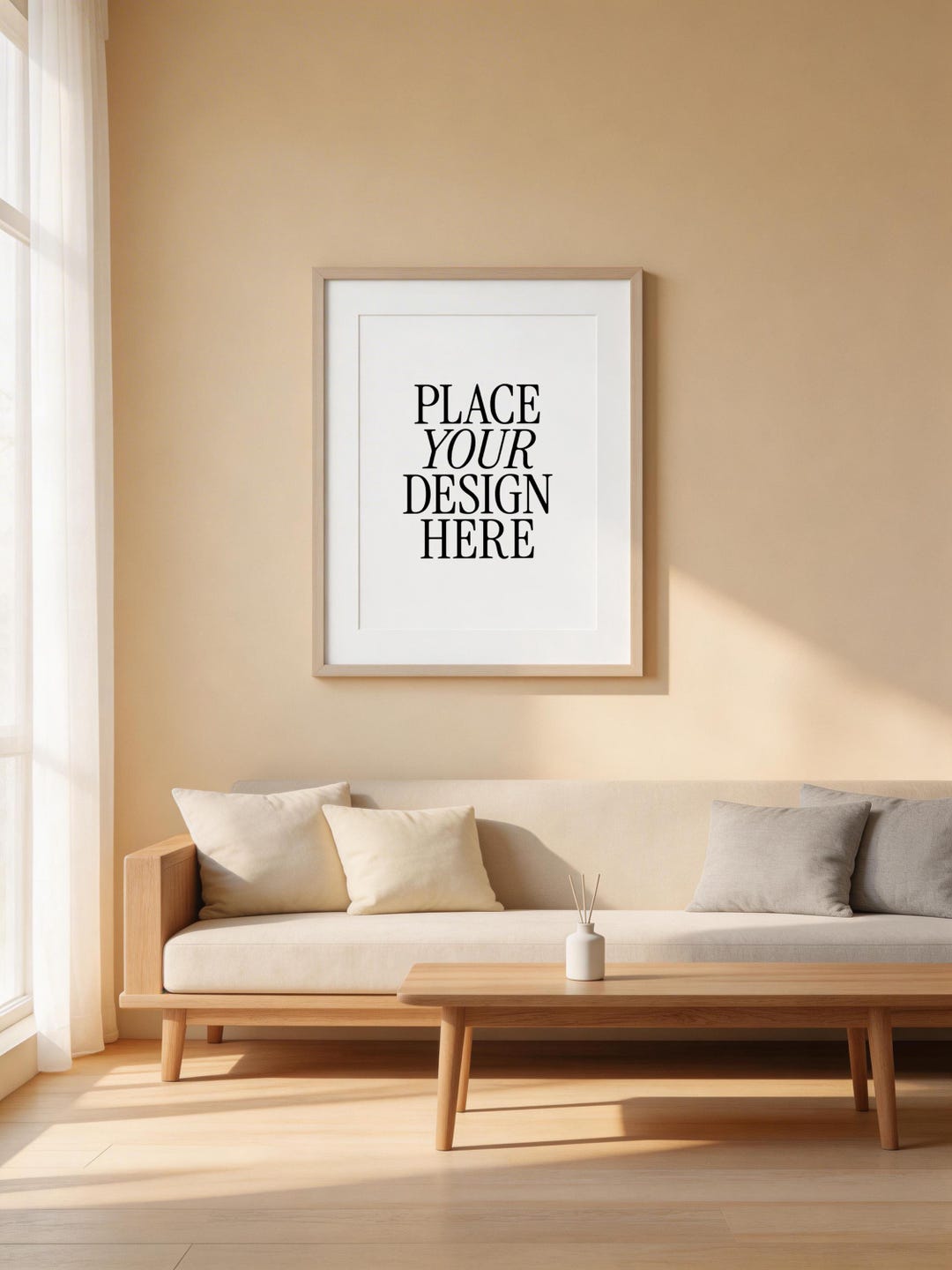 Vertical Framed Poster Mockup PSD - Etsy