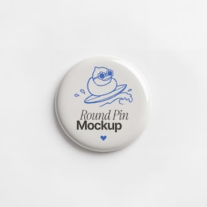 Round Pin Button Mockup Printify PSD