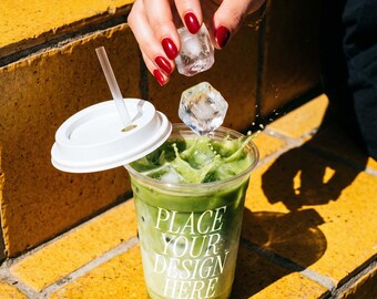 Matcha Latte Drink Mockup PSD