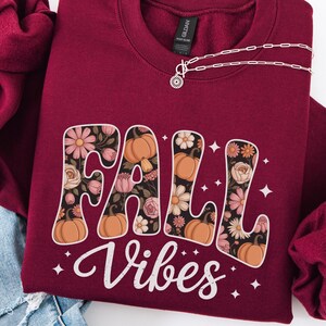 Herbst Vibes Sweatshirt: Kürbis Saison Pullover, Erntedank Hoodie