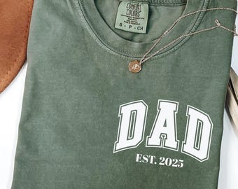 Koszulka Comfort Colors® Custom Dad, słodki prezent na Dzień Ojca, prezent świąteczny dla taty, nowa koszulka dla taty, spersonalizowana koszulka dla taty, prezent dla dziadka