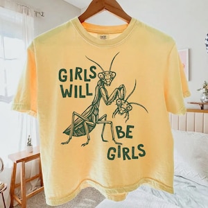 Girls Will Be Girls Boxy Crop Top, Resist Crop Top, Feminist Crop Top,  Women's Rights Boxy Crop
