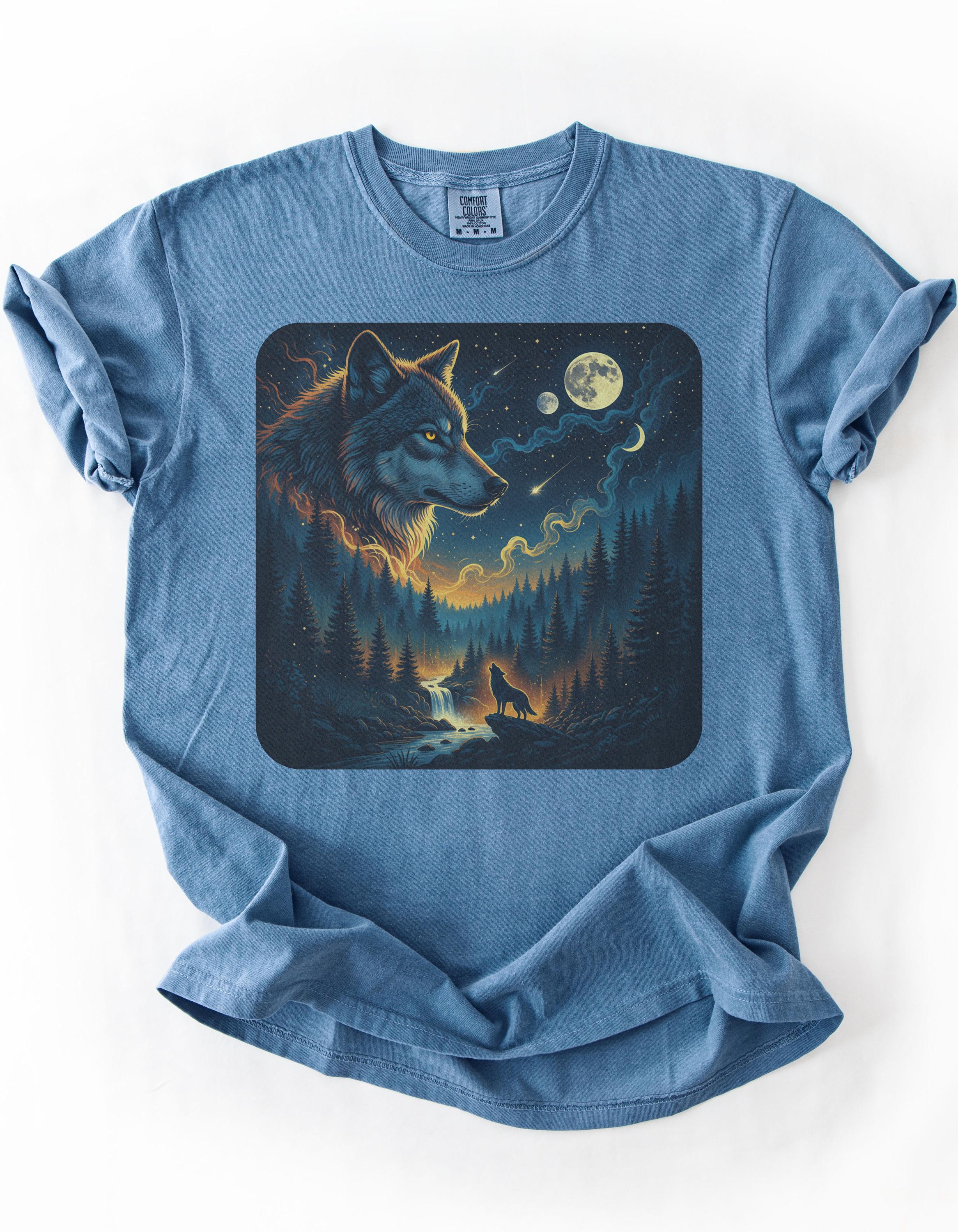 Wolf Vintage 90s Graphic Style Comfort Colors® Tshirt, Grunge
