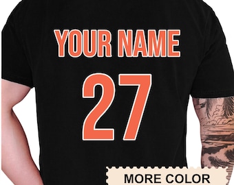 Personalisiertes Comfort Colors T-Shirt: Benutzerdefiniertes Name & Nummer Jersey T-Shirt
