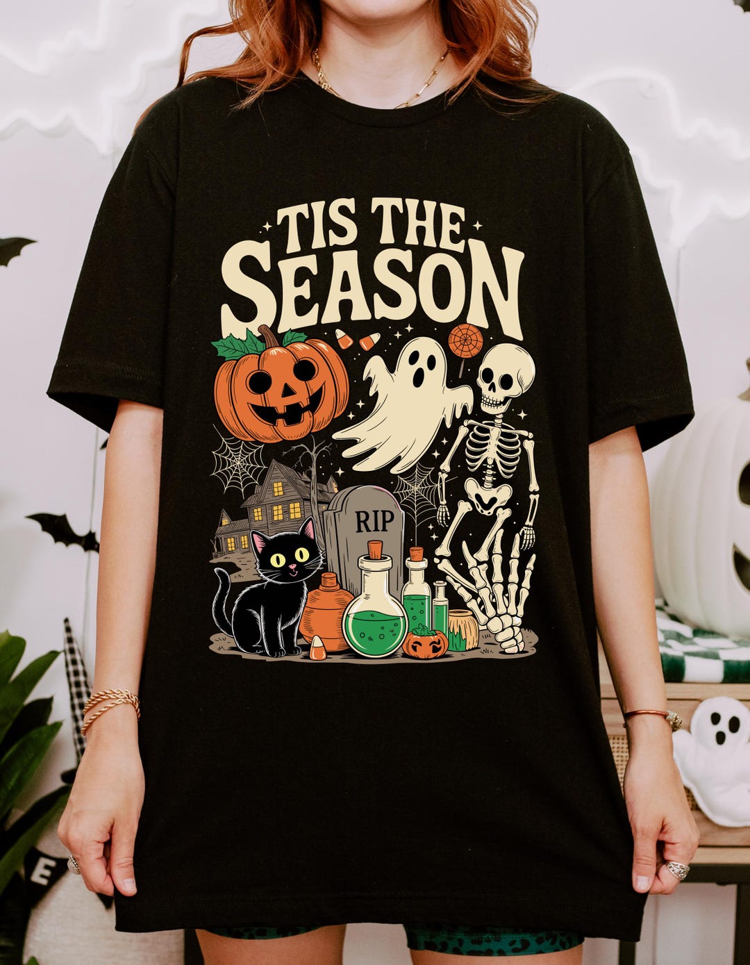 Vintage Halloween Comfort Colors® T Shirt | Retro 'tis the Season ...