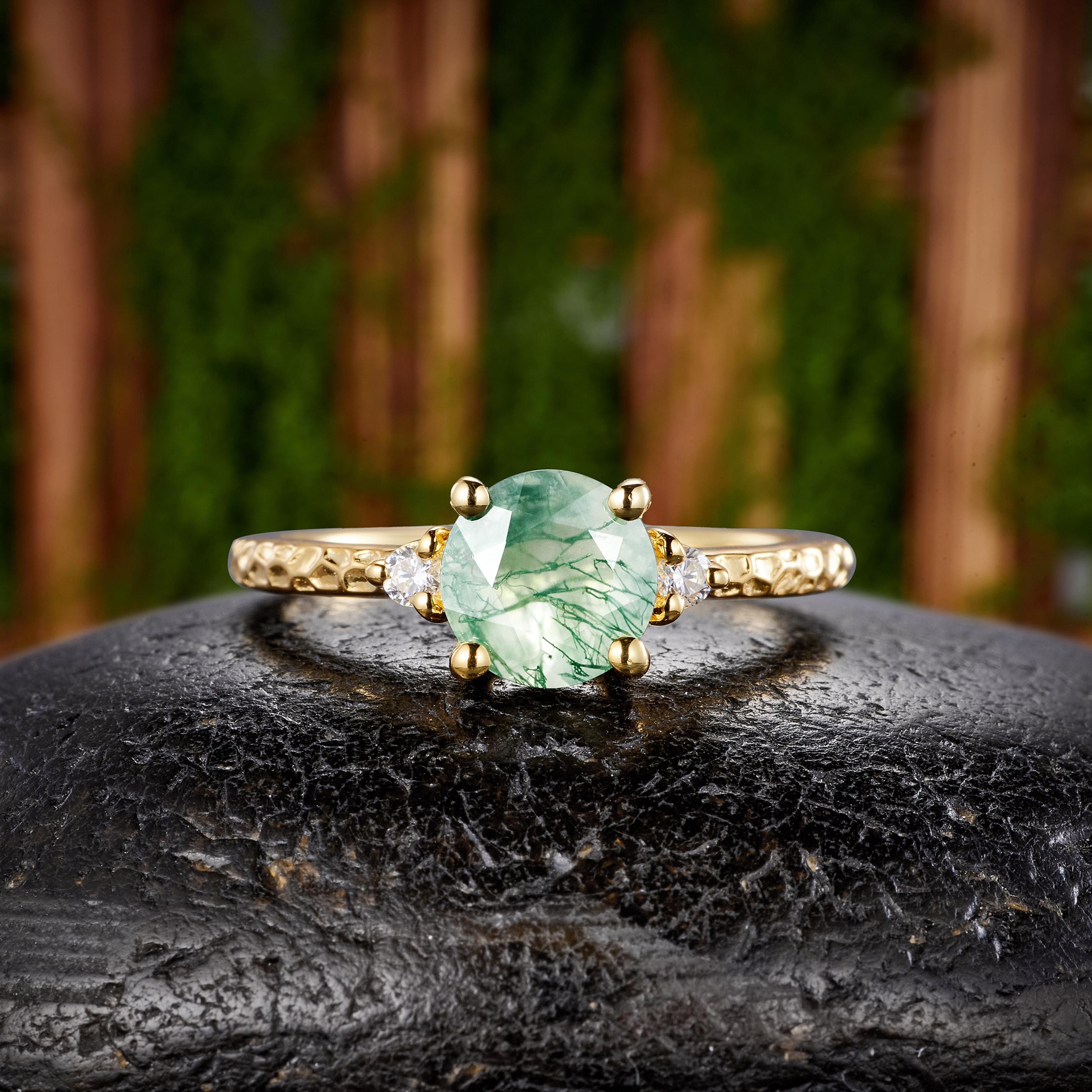 Mos Agaat & Zwarte Spinel Sterling Oorbellen, Brazilië 8.75ct