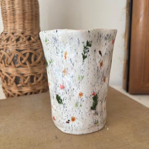 Handmade Ceramic Wildflower Vase | Speckled Pottery Vase | Whimsical Floral Vase | Cottagecore Ceramic Decor | Pottery Second