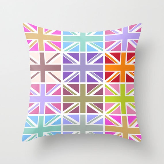 Pillow Throw Pillow Cover Union Jack Pillow Cover Pillow Etsy