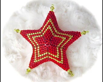 Star Ornament Tutorial with 3 Patterns, Bordered Solid Star & 2 Variations of Border and Inner Stars
