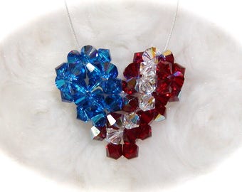 3-D Patriotic Crystal Heart Tutorial
