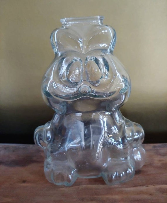 Vintage Garfield Glass Coin Bank Garfield The Cat Jim Etsy