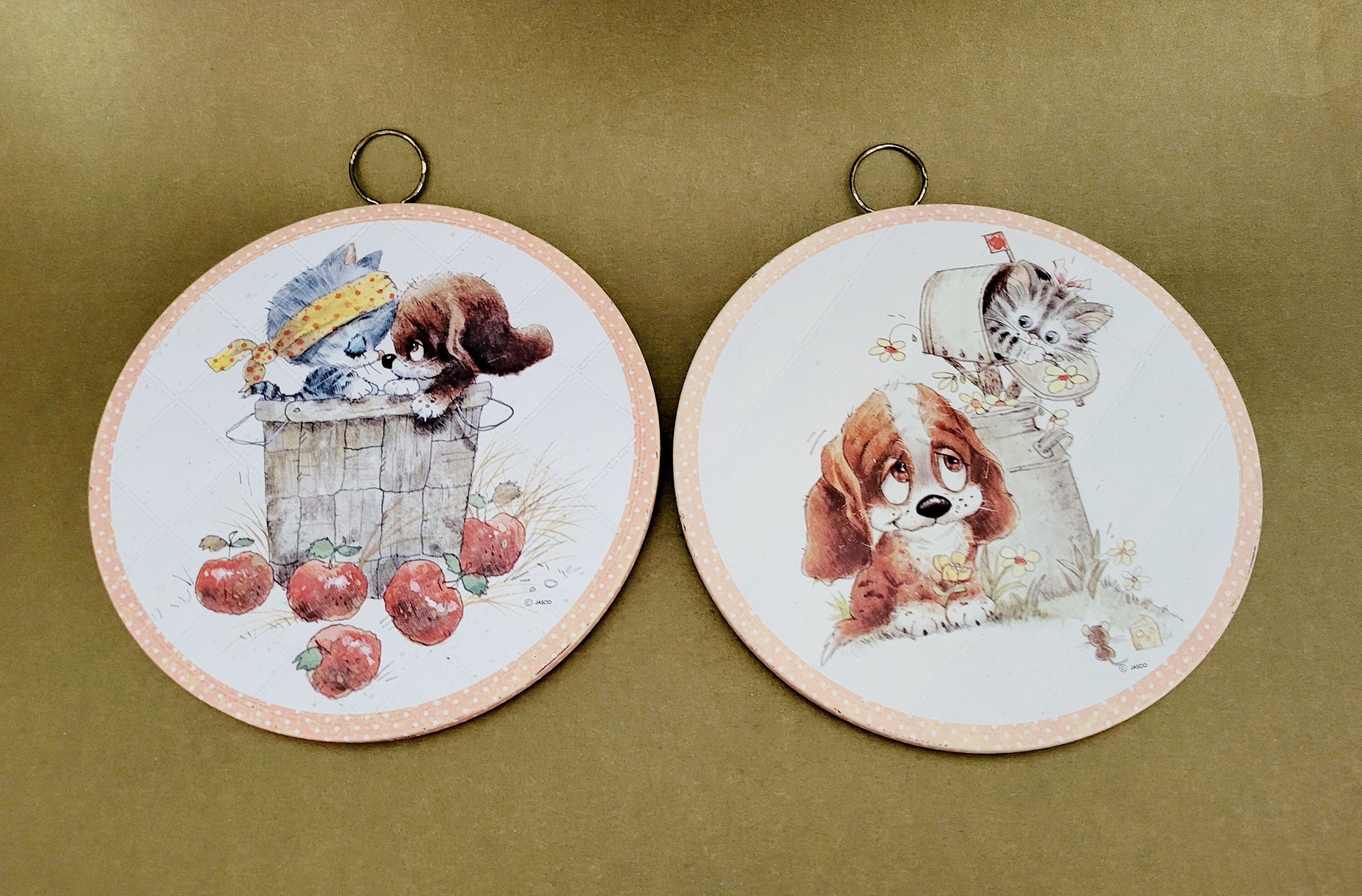 Vintage Lithograph Tin Kittens - Etsy