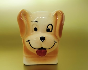 Puppy Dog Planter - Houston Harvest Ceramic Planter - Puppy Vase - Gift for Dog Lover - Vintage Puppy Dog Decor - Ceramic Dog Collectible