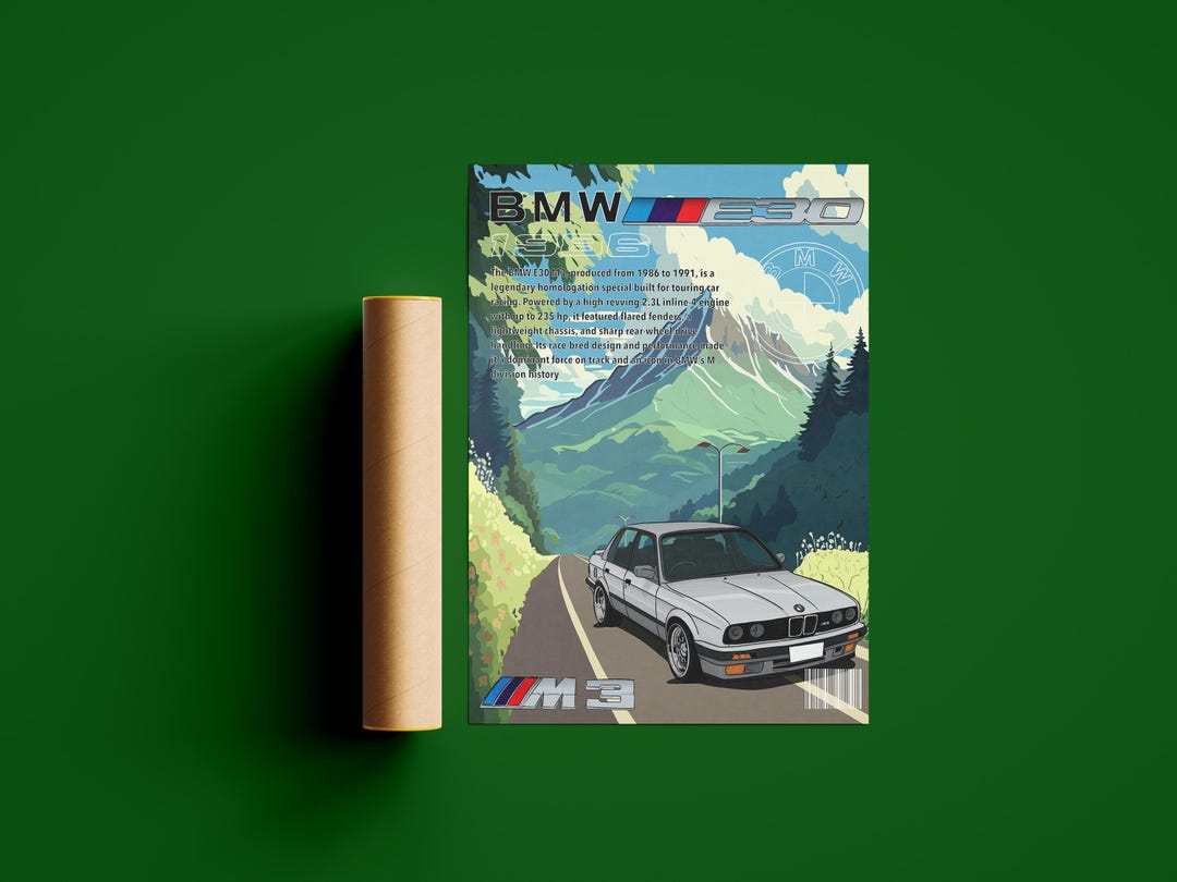 BMW E30 M3 Art Print: Retro Motorsport Poster (unframed) - Etsy