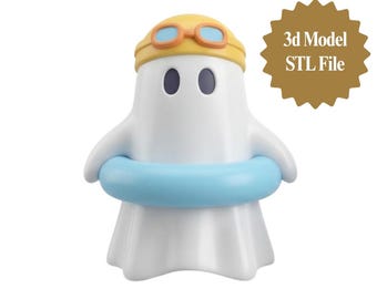 Pool Ghost 3D Model STL File | Halloween Summer Party Decor (Digital Download)