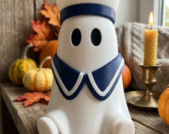 Sailor Ghost STL | Halloween Navy Ghost Figurine | Nautical Decor | 3D Print File