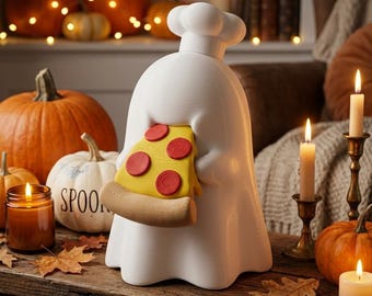 Pizza Ghost STL File | Halloween Foodie Decor (3D Print)