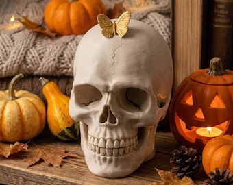 Butterfly Skull STL File | Gothic 3D Printable Sculpture (Digital Download)