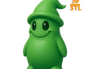 Green Slime Wizard STL File | Fantasy Printable Figurine | Halloween Decor