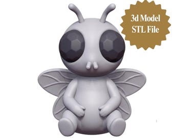 Chibi Butterfly Fairy 3D Print File, Fantasy Figurine Decor (STL Download)