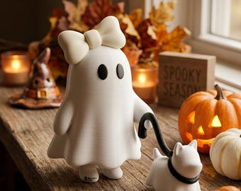 Dog Mom Ghost STL File | Halloween Pet Lover 3D Print (Digital Download)