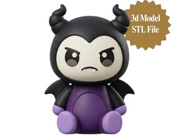 Horned Imp STL File | Chibi Fantasy Character 3D Model (Digital Download)