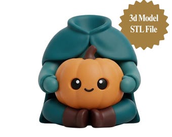 Headless Pumpkin 3D Model STL File | Spooky Halloween Figurine (Digital Download)