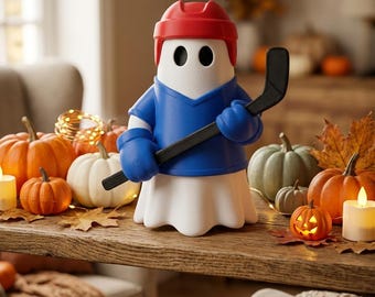 Hockey Ghost Figurine 3D Print File | Halloween Sports Fan Decor (STL Download)