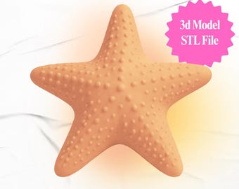 Starfish STL File | Realistic Sea Star 3D Model