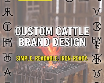 Custom Cattle Brand Design|Unique Ranch Logo Made For You |Stand Out Western Monogram |Cattle Brand No Templates|Personalized Livestock Logo