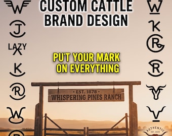 Personalized Gift for Him | Custom Cattle Brand Gift for Dad Husband Boyfriend | Anniversary Gift for Rancher | Cowboy Christmas Gift Idea