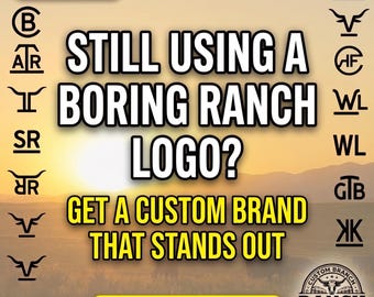 Rancher Gift — Custom Cattle Brand Design |Personalized Western Logo |Farm Logo Gift|Cowboy Birthday Gift|Ranch Owner Gift|Branding Iron Art